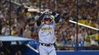 阪神・森下翔太が代打で登場し四球、代走送られず　下半身コンディション不良でスタメン外れるもフルスイング見せる