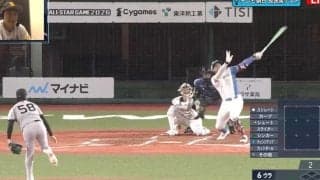 なんで…！？ 日ハム・万波中正、衝撃の“変態打ち”「どんな打ち方w」「すげえな」超スローカーブ→とんでもない体勢で“爆速ヒット”