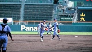 東海大甲府が甲子園で練習　「憧れの舞台、やっと」「本塁打狙う」