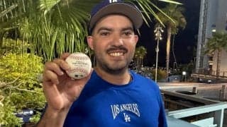 大谷24号キャッチ「人生で一番の重圧」　筋金入りのド軍ファン「父親に見せたい」