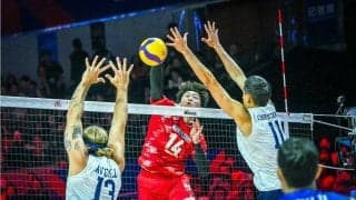 【バレー】１３連勝中の日本男子、第２セットを難敵・米国から２５-２３で奪い返す　日本らしいつなぎに大歓声…勝てば男子初の全勝Ｖに王手