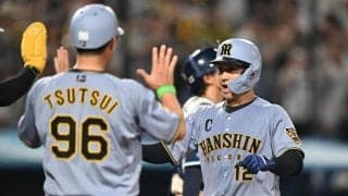 阪神　計１時間１７分の中断を挟む激戦を勝ちきり３連勝　貯金は今季最多の１２で単独首位浮上