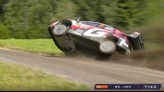 世界ラリーでトヨタのエースが大クラッシュ 車が3回転するも走行継続「思ったよりタイトで…」ドライバー不測の事態を振り返る