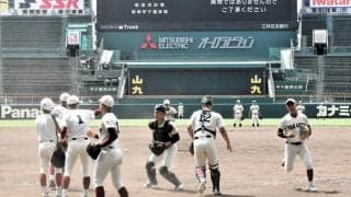高岡商が甲子園練習　はつらつ選手ら「イメージ通り」「憧れの舞台」