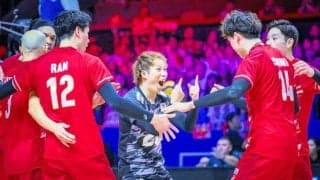 バレー男子３位決定戦　日本は第１セット落とす　スロベニアの高さに苦戦　勝てば２大会ぶりメダル