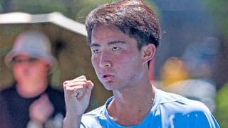  松岡隼 日本勢対決制し初戦突破 