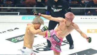 ＢＤ王者細川一颯は無情のドクターストップ２回ＴＫＯ負け　ＲＩＺＩＮ２連敗　開始早々に右拳被弾で左目から出血、大きく腫れ上がる　執念の戦いも・・・勝者直樹は「ＢＤファン、これが現実だよ」