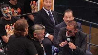 【新日本】天山広吉引退セレモニーで恩師・蝶野正洋が異例の“餞別”ビンタ「ジジイになっても俺らは戦ってるんだ、世間と」長州力が悪ノリで羽交い締め