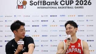 河村勇輝と佐々木隆成がニコニコ「同郷にすごい先輩が」日本代表戦後の会見で褒め合う