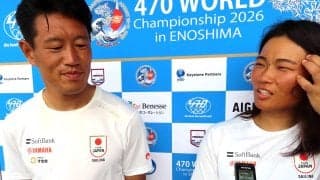 磯崎哲也、関友里恵組　表彰台逃す　メダルレース２本目でまさかの最下位　総合４位で終える　セーリング４７０級世界選手権