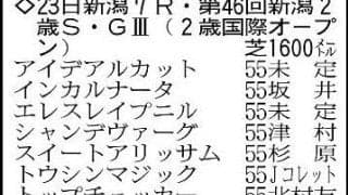 【新潟２歳Ｓ展望】母娘重賞制覇を狙うシャンデヴァーグ　新馬戦を３馬身差で完勝のレッチュベルクにも注目
