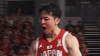 「めちゃくちゃ速い」河村勇輝が吠えた！“電光石火ドライブ”の3点プレーに「無双やん」「押し負けない」【バスケ日韓戦】