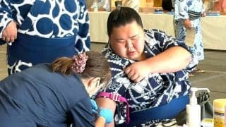 採血３度目成功の千代福「あと２回くらい刺してほしかった」健康診断でちゃめっ気