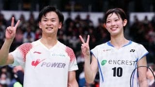 【バドミントン】９歳差ペア田口真彩＆渡辺勇大組、無念の３回戦敗退　世界１位中国選手に完敗