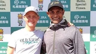 南アフリカが誇る名手フーリー騎手が札幌競馬場の芝コースなどを見学して大興奮　「ベリーエキサイティング！」