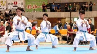 【中学空手道】地元開催で静岡県の２チームがそろって男子団体形５位入賞
