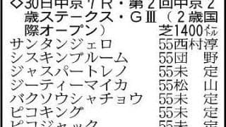 【中京２歳ステークス展望】デビュー戦を７馬身差で圧勝した前川厩舎のジーティーマイカに期待する