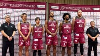 川崎ブレイブサンダースが新加入選手会見…今季からチームを率いる桶谷大HC「一緒に戦えることをワクワク」
