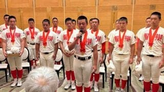 智弁和歌山、知事に日本一を報告　「優勝にふさわしい行動する」