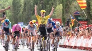21歳のブレナンが平坦2区間で連勝。ポガチャルが3つのリーダージャージを堅持｜ブエルタ・ア・エスパーニャ2026 レースレポート：第5ステージ