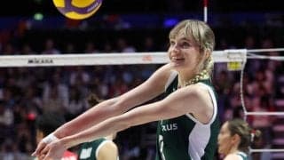 バレー女子　ピアセツカが美しき謎ポーズ！？日本からも反響「めちゃ可愛い」欧州選手権で決勝Ｔへ「この道のりはまだまだ続く」オフショ公開