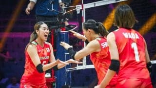 【バレー】絶対に負けられない最終戦　日本女子、第１セットは２５-２１で先取　エース・佐藤淑乃が奮起　相手はヒジャブかぶった世界３８位イラン…五輪予選・Ｗ杯出場権かかった３位決定戦、アジア選手権