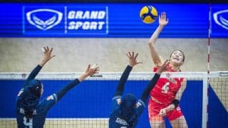 【バレー】日本女子、３セット目は先行許し先にセットＰ握られるも最後は石川が決め勝利