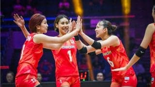 【バレー】日本女子、ロス五輪予選の２７年Ｗ杯切符に王手！　第２セットも連取２５ー１６　和田由紀子の２連続サービスエースさく裂　相手はヒジャブかぶった世界３８位イラン　第３セットも“ユッコにおまかせ”…３位決定戦、アジア選手権