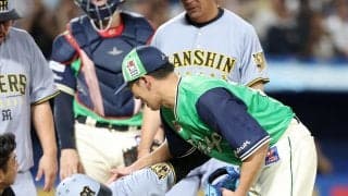 【阪神】まさかの初対戦…死球当てた元山飛優に歩み寄った山野太一　同大学から同時ヤクルト入り