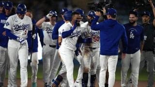 大谷翔平も両手挙げベンチ飛び出す！ドジャース劇的サヨナラ、T・ヘルナンデス９回逆転打