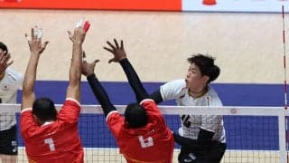 【バレー】高橋藍、石川祐希がサービスエース連発！後半一気の７連続得点でセット連取