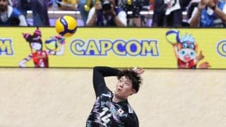 【バレー】やっぱり最後は高橋藍　第３セット一進一退もマッチポイントで強打決めストレート勝利　