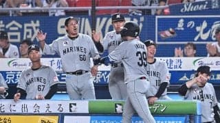 ロッテ　井上が自身初の２試合連続本塁打「初球からしっかり振れたのでそれが良い結果に繋がった」マエケンから一発