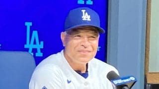 ロバーツ監督　代打待機の大谷翔平は「同点か負けている展開なら打席に」次戦はスタメン　本人は九回も着々と準備　序盤は珍しく内野手用グラブ手に