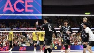 【バレー】立ち上がりから高橋藍のサーブで７連続ブレーク　序盤早々に勝負決めセット連取