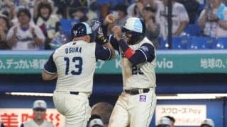 ヤクルト２連勝　高橋が６回無失点で５勝目　オスナが７号２ラン、サンタナが１５号ソロ