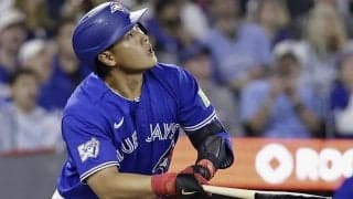 Ｂジェイズ　岡本和真が逆転３ラン　２戦連続の豪快弾は今季３３号　右打者の日本人最多、２５年の鈴木誠也を抜く