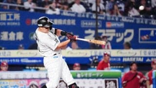 【ロッテ】山口航輝が31号先頭打者本塁打「元気が頑張って、その良い流れをもらいました」