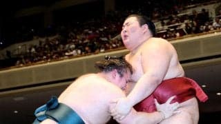 安青錦、熱海富士を破り４連敗回避「根性ある」八角理事長が評価　前まわし取って重い相手動かす