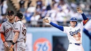 ドジャース３戦連続逆転勝ちで４連勝　キケ決勝打　快投シーハンを大谷がハイタッチで称賛　３年ぶり１００勝まで４
