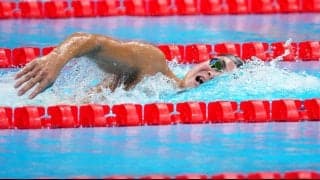 【競泳】個メ２冠狙う松下知之が予選トップ「自己ベストを出せる状態に」前夜800mリレーで銀