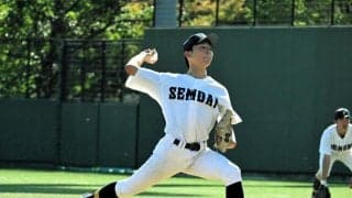 仙台一が目標の東北大会出場決める　矢崎投手が2安打に抑える好投