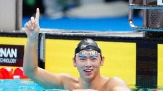 【競泳】光永翔音が100mバタフライで金メダル　高校時代は野球との二刀流で都大会８強高の４番