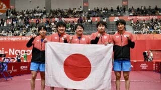 【卓球】張本智和「この瞬間を10年以上待っていた」中国から２勝…日本男子60年ぶり金メダル