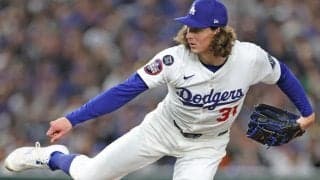 ドジャース　グラスノーが５回ノーヒット投球→六回初安打から先制点失う　毎回の１０奪三振マークも暗転
