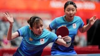 張本美和、早田ひなの“世界1位ペア”が中国撃破でメダル確定　Wエースが好連携で圧巻ストレート＆ベスト4進出【アジア大会2026】