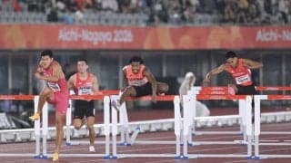 【陸上】男子100m障害日本記録の村竹ラシッド銀メダル「焦ってしまった」１台目を倒して力む