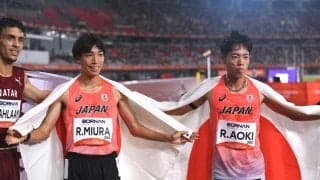 【陸上】三浦龍司が大会新で金メダル「飛躍するための大きなステップ」青木涼真２位「負けの銀」