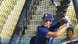 大谷翔平、前日の紅白戦で山本由伸と“夢対決”　４日プレーオフ初戦へ準備万端　異例のフリー打撃では推定１５０メートル特大弾も　打撃コーチ「本当にいいスイング」