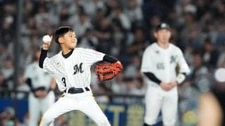 【ロッテ】角中勝也、引退試合で次男稜汰くんが始球式　緊張した面持ちで大役果たす